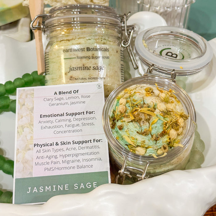 Foaming Botanical Sugar Scrub - Jasmine Sage