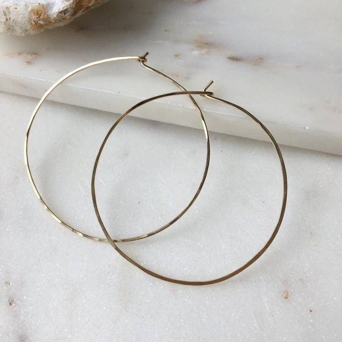 Organic Hoops Earrings- Large