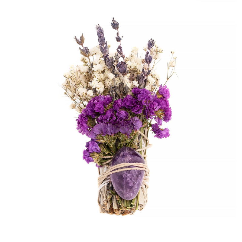 Floral Sage Amethyst Crystal Spiritual Cleansing Bundle