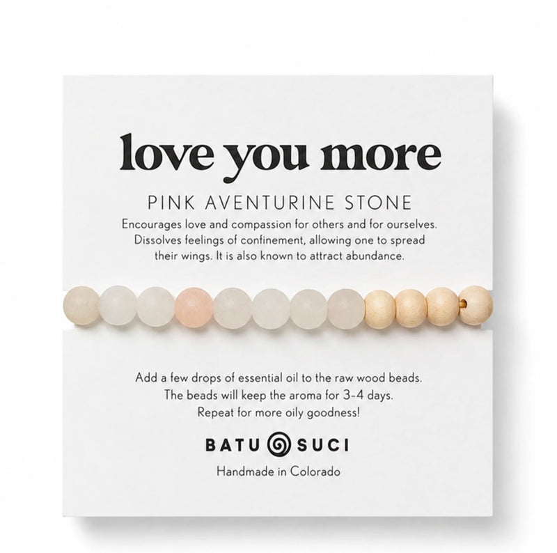 LOVE YOU MORE | Pink Aventurine + Aromatherapy Diffuser Bracelet