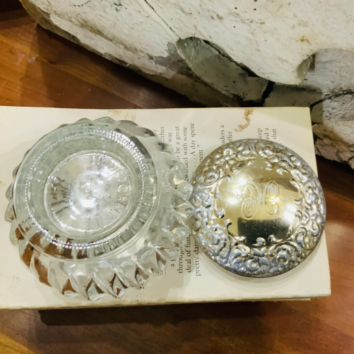 Houbigant Glass Cream Jar  - Vintage
