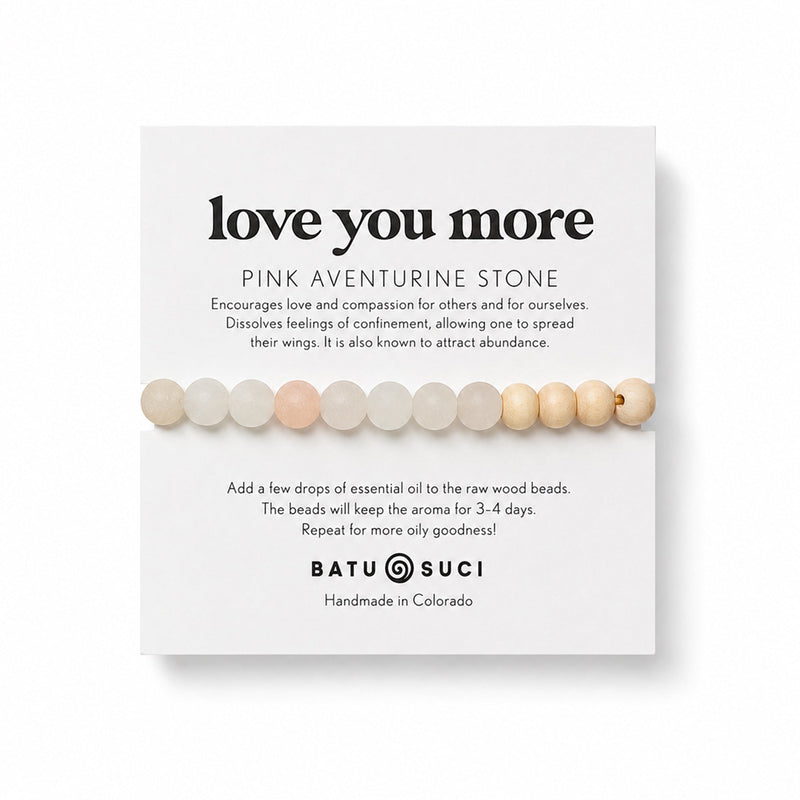 LOVE YOU MORE | Pink Aventurine + Aromatherapy Diffuser Bracelet