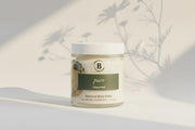 Jar of Botanical Body Butter on a light gary background