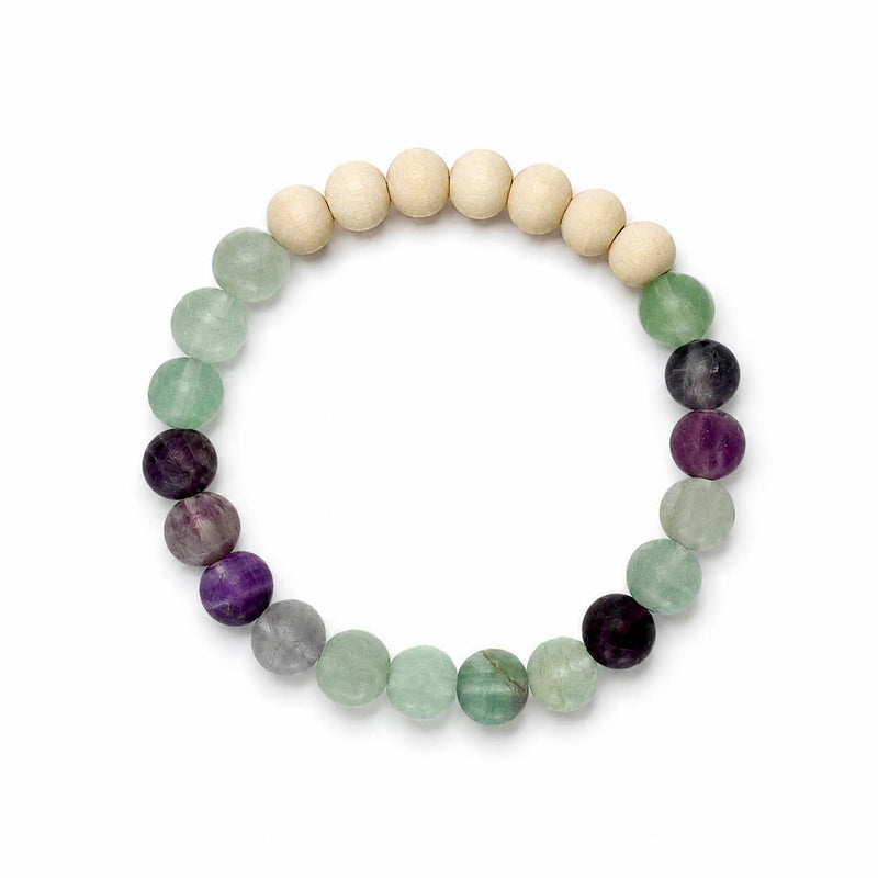 CLEAR THE FOG  |  Fluorite + Aromatherapy Diffuser Bracelet