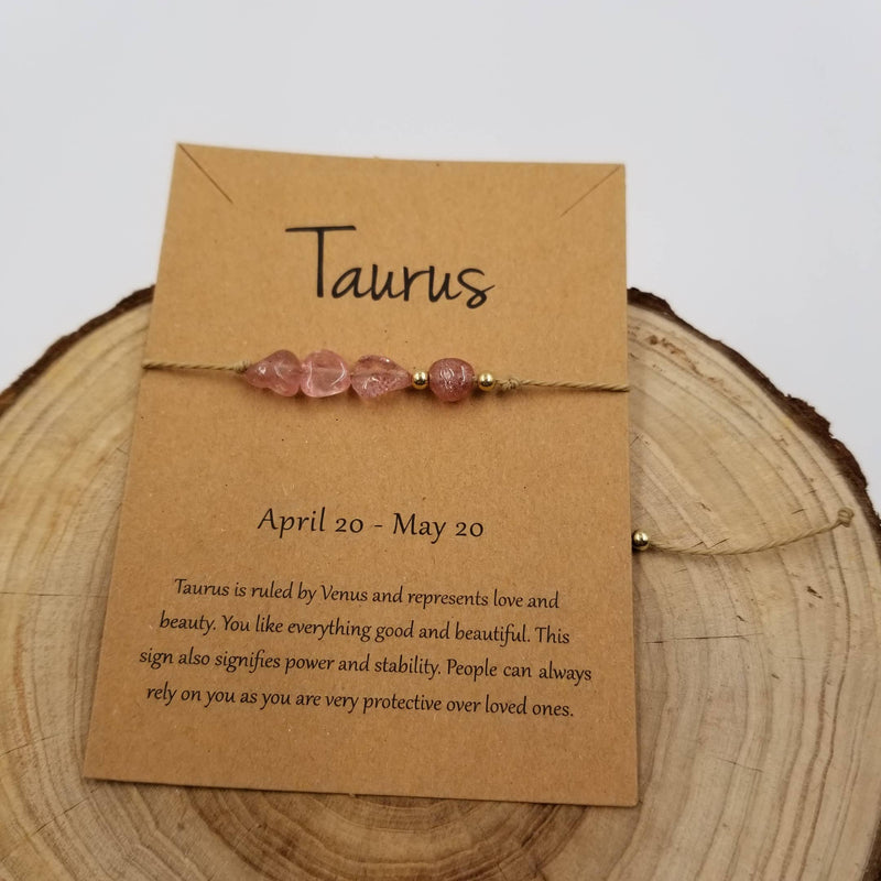 Natural Stone Handwoven Constellation Bracelet with Card