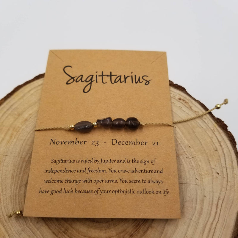 Natural Stone Handwoven Constellation Bracelet with Card