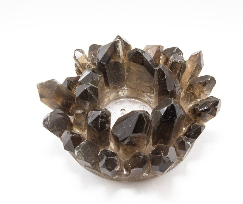 Smoky Quartz Quartz Candle Holder