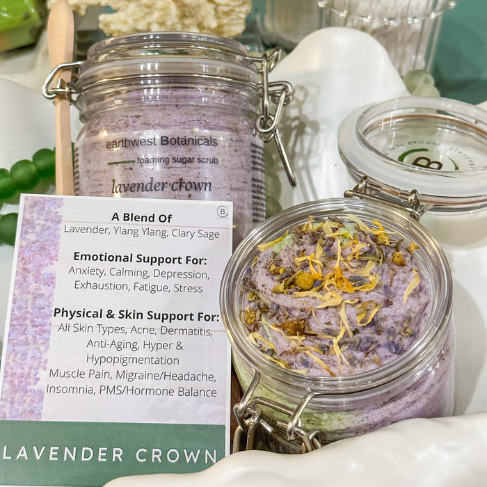 Foaming Botanical Sugar Scrub - Lavender Crown