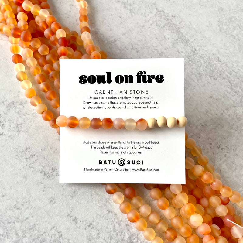 SOUL ON FIRE Carnelian Diffuser Bracelet
