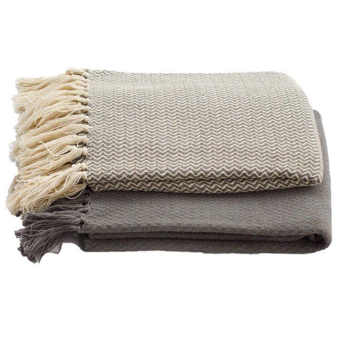 Chevron Cotton Throw Blankets