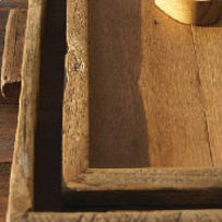 Reclaimed Wood Rectangle Tray -XL