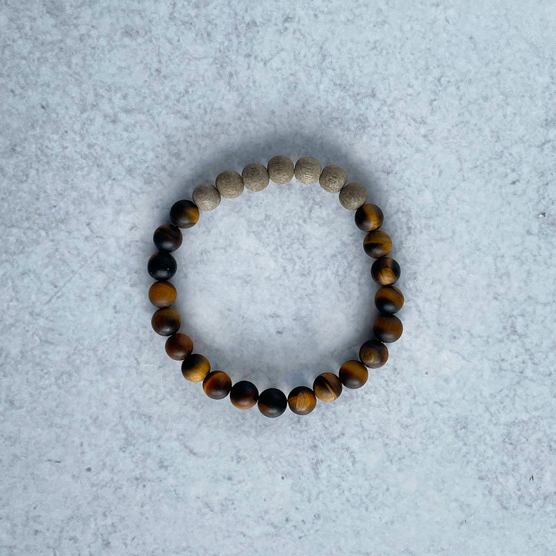 GO GET 'EM  | Tigers Eye + Aromatherapy Men's Diffuser Bracelet