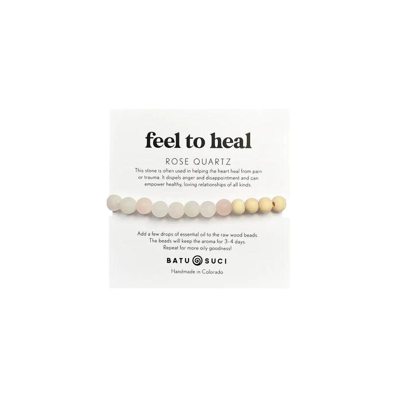 FEEL TO HEAL Rose Quartz Diffuser Bracelet