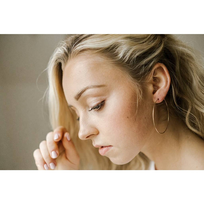 Organic Hoops Earrings- Large