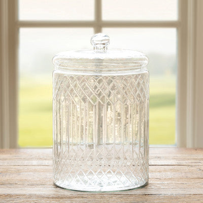 Carraway Etched Glass Canister, Large