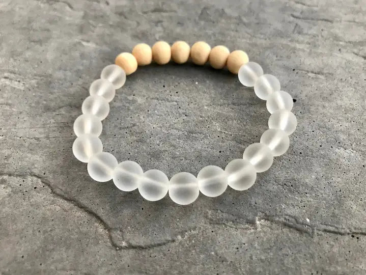 LEVEL UP Clear Quartz Diffuser Bracelet